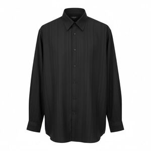 Claiborne 4XL Black Striped Long Sleeve Button Down Shirt Men's